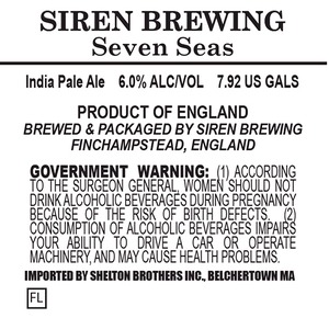 Siren Brewing Seven Seas March 2014