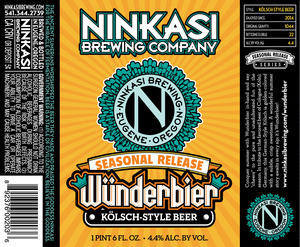 Ninkasi Brewing Company WÜnderbier March 2014