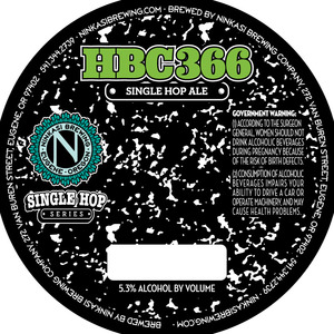 Ninkasi Brewing Company Hbc 366