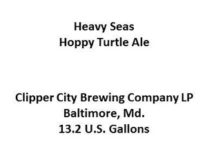 Heavy Seas Hoppy Turtle March 2014