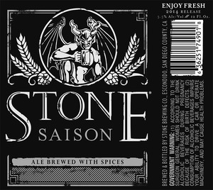 Stone Brewing Co Stone Saison March 2014