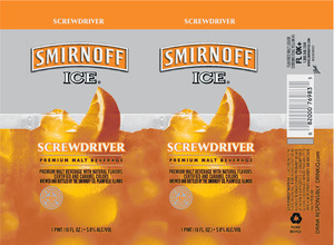 Smirnoff Ice Screwdriver March 2014