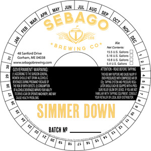 Sebago Brewing Company Simmer Down