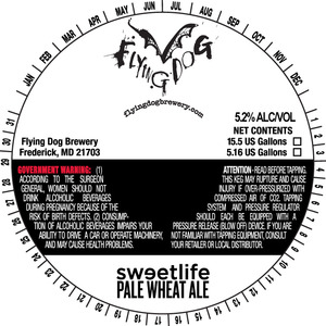 Flying Dog Sweetlife Pale Wheat Ale March 2014