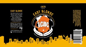 Alphabet City Brewing Company Easy Blonde March 2014