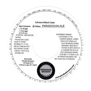 Paradox Brewery Paradoxian Ale March 2014