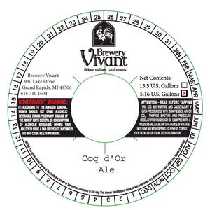 Brewery Vivant Coq D'or March 2014