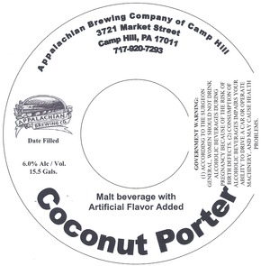 Appalachian Brewing Co Coconut Porter March 2014