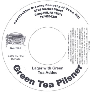 Appalachian Brewing Co Green Teas Pilsner