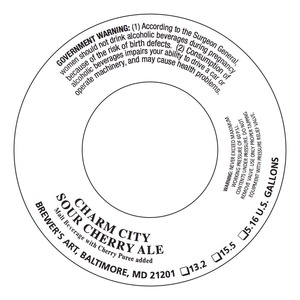 Brewer's Art Charm City Sour Cherry Ale March 2014