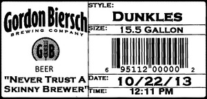 Gordon Biersch Brewing Company Dunkles March 2014