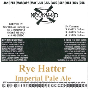 New Holland Brewing Company, LLC Rye Hatter