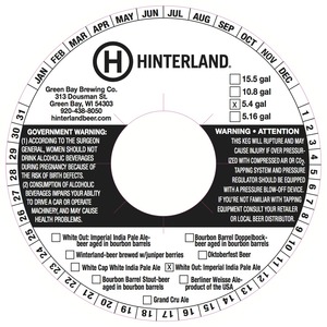 Hinterland White Out Imperial India Pale March 2014