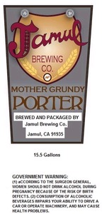 Jamul Brewing Co Mother Grundy Porter