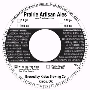 Prairie Artisan Ales Wine Barrel Noir March 2014