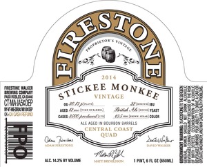 Firestone Walker Brewing Company Stickee Monkee