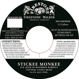 Firestone Walker Brewing Company Stickee Monkee March 2014