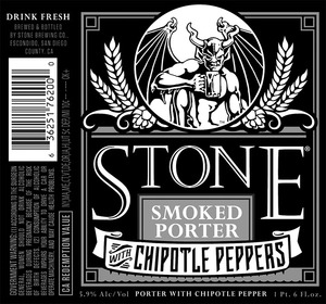 Stone Brewing Co Smoked Porter March 2014