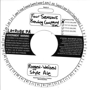 Four Seasons Brewing Company, Inc. Roggen-weizen Style Ale