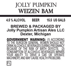 Jolly Pumpkin Artisan Ales Weizen Bam