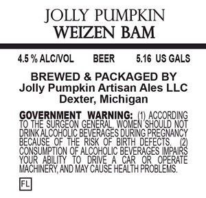 Jolly Pumpkin Artisan Ales Weizen Bam