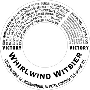 Victory Whirlwind Witbier March 2014