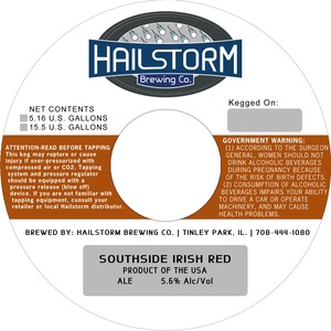 Hailstorm Brewing Co. Southside Irish Red