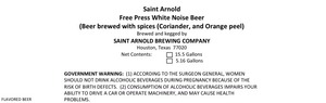 Saint Arnold Brewing Company Free Press White Noise