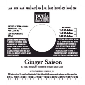 Peak Organic Ginger Saison