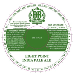 Devils Backbone Brewing Company Eight Point India Pale Ale April 2014