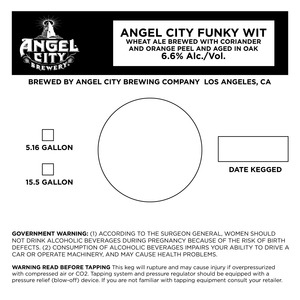 Angel City Brewery Angel City Funky Wit