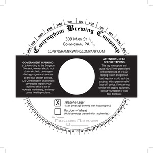 Conyngham Brewing Company Jalapeno Lager March 2014