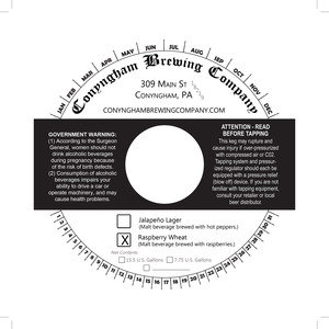 Conyngham Brewing Company Raspberry Wheat March 2014