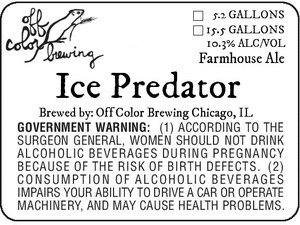 Off Color Brewing Ice Predator