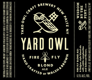 Yard Owl Craft Brewery Fire Fly Blonde Ale