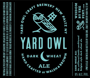 Yard Owl Craft Brewery Dark Wheat Ale March 2014