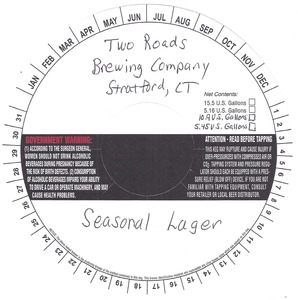 Two Roads Brewing Company Seasonal Lager March 2014