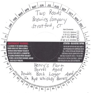 Two Roads Brewing Company Henry's Farm Barrel Aged March 2014