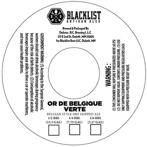 Blacklist Or De Belgique Verte