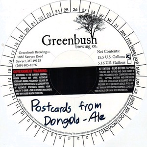 Greenbush Brewing Co. Postcards From Dongola April 2014
