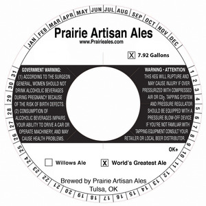 Praire Artisan Ales World's Greatest