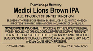 Thornbridge Brewery Medici Lions Brown IPA