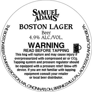 Samuel Adams Boston Lager April 2014
