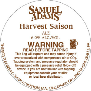 Samuel Adams Harvest Saison April 2014