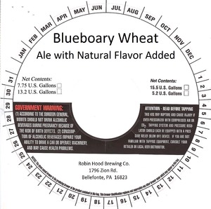 Robin Hood Brewing Co. Blueboary Wheat April 2014