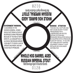 Whole Hog Barrel Aged Russian Imperial Stout April 2014