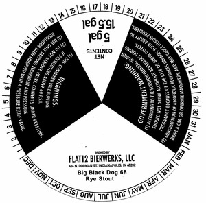 Flat 12 Bierwerks Big Black Dog 68 Rye Stout April 2014