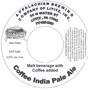 Appalachian Brewing Co Coffee India Pale Ale April 2014