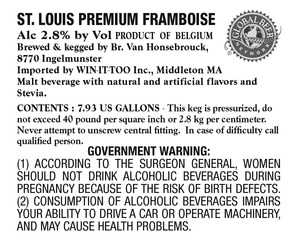Global Beer Network St. Louis Premium Framboise