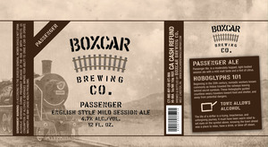 Boxcar Brewing Co. Passenger April 2014